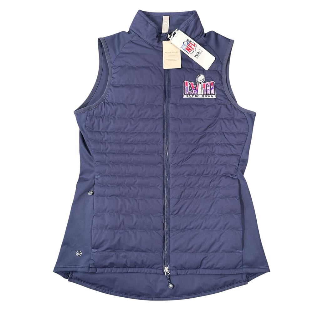 Peter Millar Women's Fuse Elite Hybrid Performance Golf Vest Navy Size S